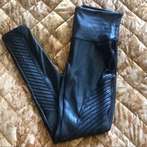 Spanx Faux Leather Moto Leggings